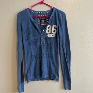 Victoria's Secret Vintage Blue Henley Shirt
